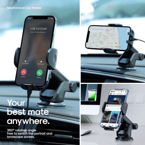 JOYROOM JR-ZS259 360-degree Rotating Stretching Mechanical Dashboard Car Holder for 4.7-6.9 inch Mobile Phones - Image 4