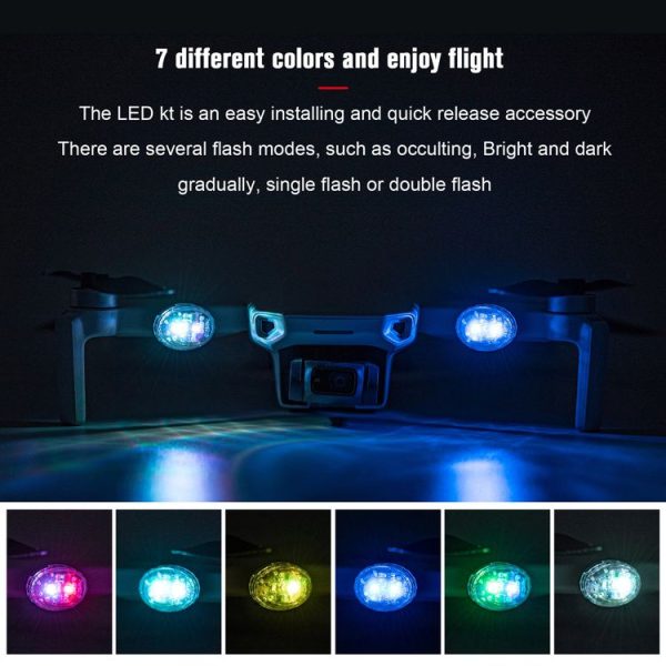 STARTRC 1109388 Rechargeable Colorful Flashing Lights for DJI Air 2S / Mini 2 / Car Model - Image 5