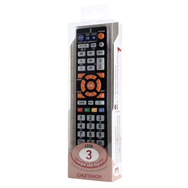 CHUNGHOP L336 Universal Smart Learning Remote Controller for TV / CBL / DVD (Black) - Image 2
