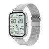 GT20 1.69 inch TFT Screen IP67 Waterproof Smart Watch, Support Music Control / Bluetooth Call / Heart Rate Monitoring / Blood Pressure Monitoring, Style: Steel Strap (Silver)