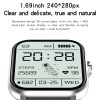 GT20 1.69 inch TFT Screen IP67 Waterproof Smart Watch, Support Music Control / Bluetooth Call / Heart Rate Monitoring / Blood Pressure Monitoring, Style: Steel Strap (Silver) - Image 3