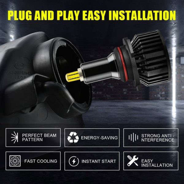 V8 9012 2 PCS DC10-32V / 30W / 6000K / 3800LM IP65 Waterproof Car LED Headlight - Image 6