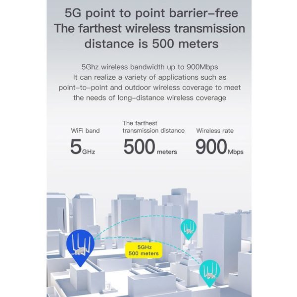 VONETS VBG1200 300Mbps+900Mbps Dual Band Wireless Router Repeater WIFI Base Station with 4 Antennas - Image 4