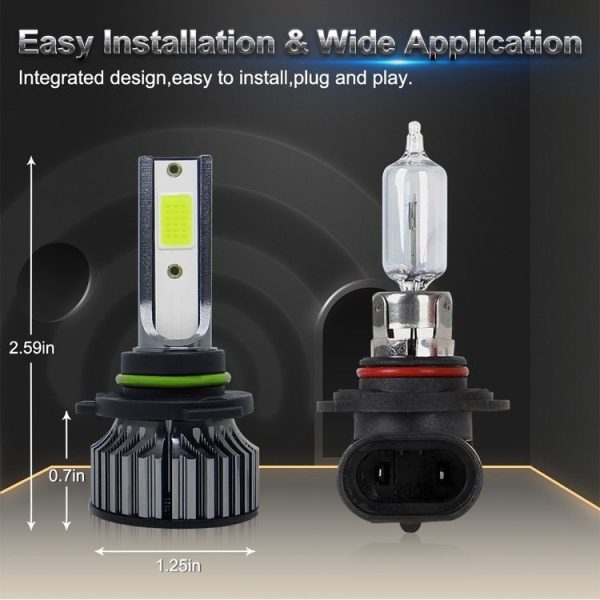 P1 9006 1 Pair 9V-36V / 36W / 6000K / 6000LM White Light IP68 Waterproof Car LED Headlight - Image 2