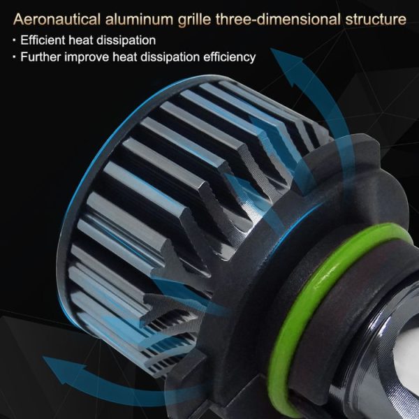 P1 9006 1 Pair 9V-36V / 36W / 6000K / 6000LM White Light IP68 Waterproof Car LED Headlight - Image 6
