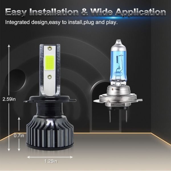 P1 H7 1 Pair 9V-36V / 36W / 6000K / 6000LM White Light IP68 Waterproof Car LED Headlight - Image 2