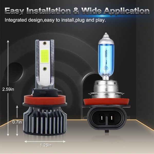 P1 H11 1 Pair 9V-36V / 36W / 6000K / 6000LM White Light IP68 Waterproof Car LED Headlight - Image 2