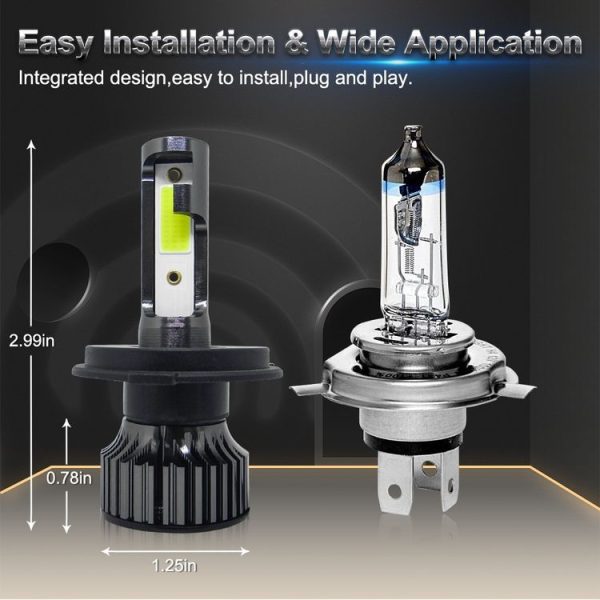 P1 H4 1 Pair 9V-36V / 36W / 8000K / 6000LM IP68 Waterproof Car LED Headlight - Image 2