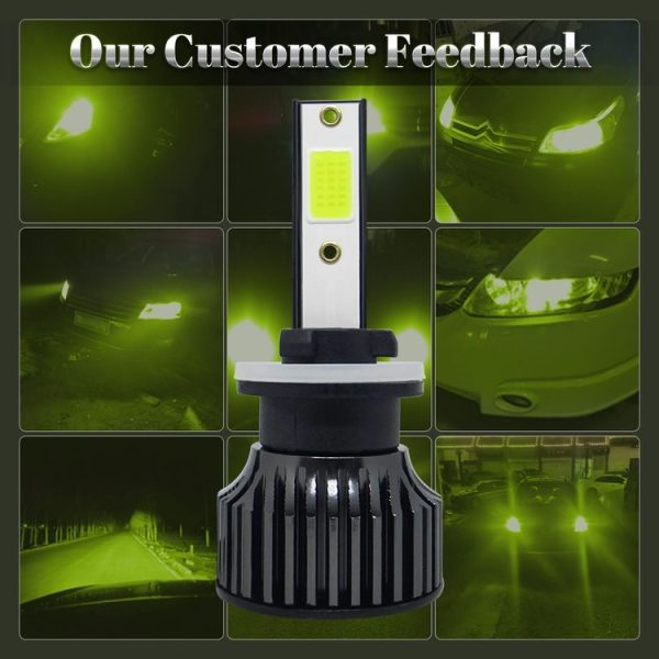P1 880 1 Pair 9V-36V / 36W / 6000LM IP68 Green Lime Light Waterproof Car LED Headlight - Image 7
