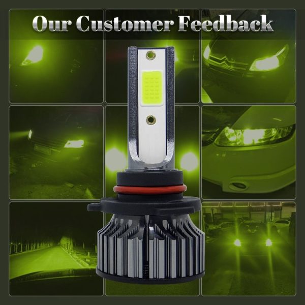 P1 9005 1 Pair 9V-36V / 36W / 6000LM IP68 Green Lime Light Waterproof Car LED Headlight - Image 7