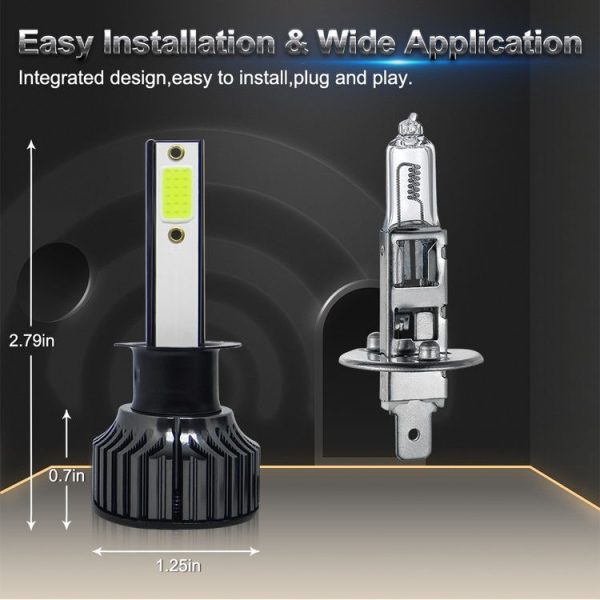 P1 H1 1 Pair 9V-36V / 36W / 6000LM IP68 Green Lime Light Waterproof Car LED Headlight - Image 2