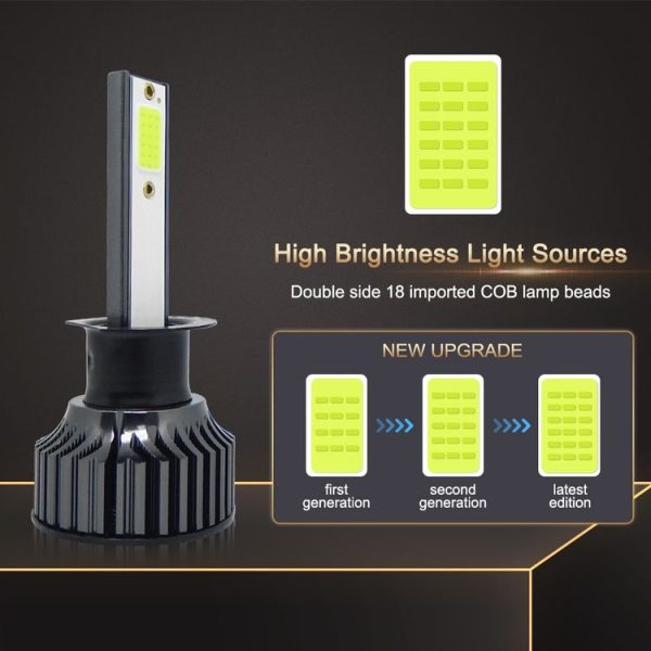P1 H1 1 Pair 9V-36V / 36W / 6000LM IP68 Green Lime Light Waterproof Car LED Headlight - Image 3