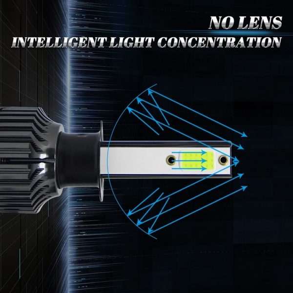 P1 H1 1 Pair 9V-36V / 36W / 6000LM IP68 Green Lime Light Waterproof Car LED Headlight - Image 5