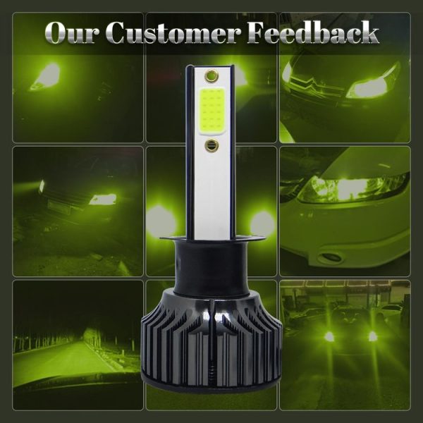 P1 H1 1 Pair 9V-36V / 36W / 6000LM IP68 Green Lime Light Waterproof Car LED Headlight - Image 7