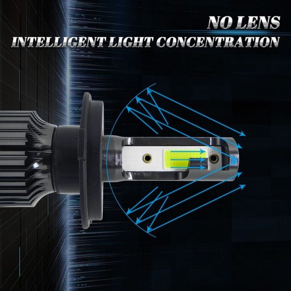 P1 H4 1 Pair 9V-36V / 36W / 6000LM IP68 Green Lime Light Waterproof Car LED Headlight - Image 5