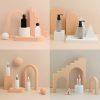 7.6 x 6cm Cylinder Geometric Cube Solid Color Photography Photo Background Table Shooting Foam Props (Flesh Color) - Image 7