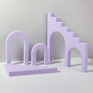 Ladder Combo Kits Geometric Cube Solid Color Photography Photo Background Table Shooting Foam Props (Purple)