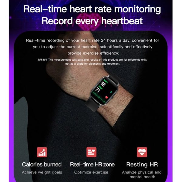 F37 1.69 inch TFT Screen IP67 Waterproof Smart Watch, Support Body Temperature Monitoring / Heart Rate Monitoring / Blood Pressure Monitoring (Green) - Image 6