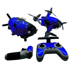 FPV-TZ-SF 4 in 1 Waterproof Anti-Scratch Decal Skin Wrap Stickers Personalized Film Kits for DJI FPV Drone & Goggles V2 & Remote Control & Rocker (Fluorescent Blue)
