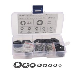 A5704 150 PCS Torx Bearing Clamp Retaining Ring Manganese Steel Quick Speed Locking Washer