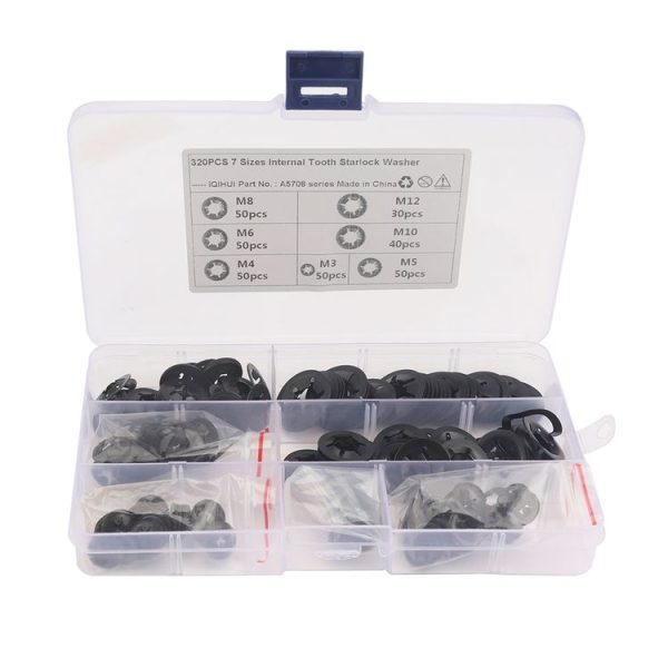 A5708 320 PCS Torx Bearing Clamp Retaining Ring Manganese Steel Quick Speed Locking Washer - Image 2