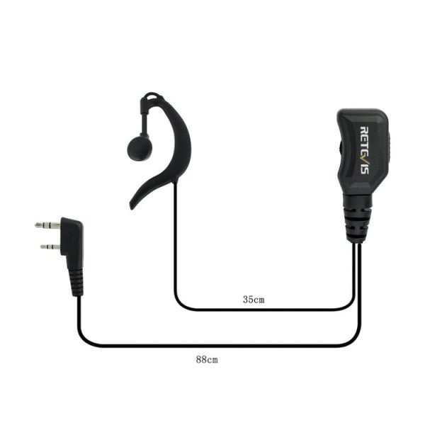 RETEVIS R-111 K Head G Type PTT Adjustable Volume Earphone Microphone for H-777 / RT-5R / RT1 / RT2 / RT5 - Image 3