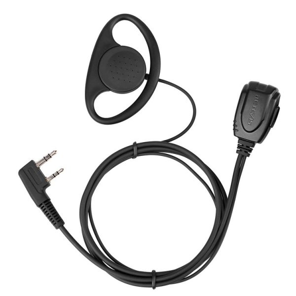 RETEVIS RE-3224 K 2 Pin D-type Earhook Earphone Microphone for H777 / RT21 / RT22 / RT24 / RT1 / RT3 / RT81