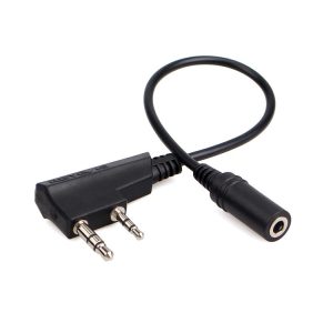 RETEVIS TCK01 Kenwood 2 Pin to 3.5mm Female Mobile Phone Audio Earphone Transfer Cable for RT21 / RT22 / RT24 / RT7 / RT27 / H777