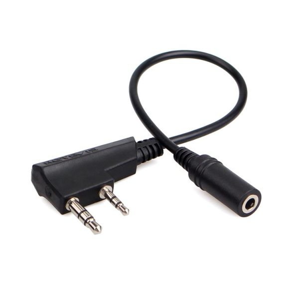 RETEVIS TCK01 Kenwood 2 Pin to 3.5mm Female Mobile Phone Audio Earphone Transfer Cable for RT21 / RT22 / RT24 / RT7 / RT27 / H777
