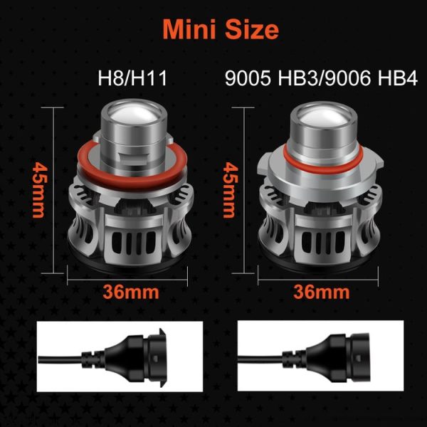 2 PCS XT7 H8 / H9 / H11 DC9-20V 18W 2200LM 6000K Projector Light Fog Light LED Lens with SMD-3570 Lamp - Image 2