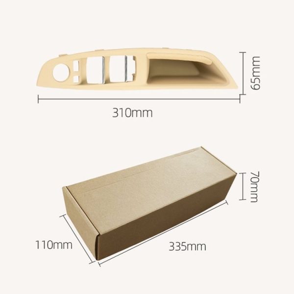 Car Left Front Inner Door Armrest for BMW 5 Series F10 / F18, Left Driving (Grey) - Image 3