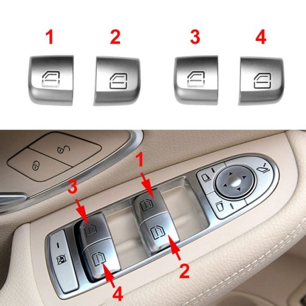 Car Window Glass Lift Switch Button for Mercedes-Benz W205 / W253 after 2015 (No.4 Button) - Image 4