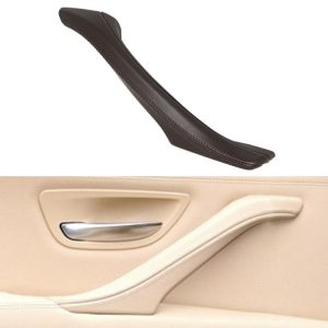 Car Leather Right Side Inner Door Handle Assembly 51417225854 for BMW 5 Series F10 / F18 2011-2017 (Mocha)