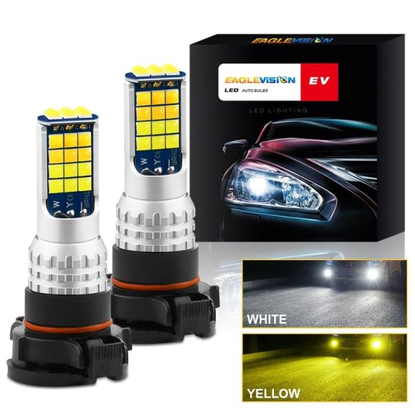 2 PCS V6 H16 DC9-36V 30W 3000LM IP65 Car LED Double Color Fog Light with 30LEDs SMD-2525 Lamp - Image 2