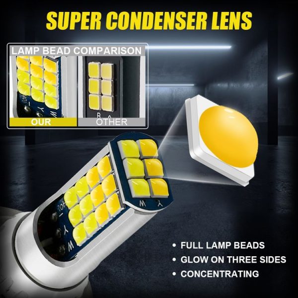 2 PCS V6 H16 DC9-36V 30W 3000LM IP65 Car LED Double Color Fog Light with 30LEDs SMD-2525 Lamp - Image 4