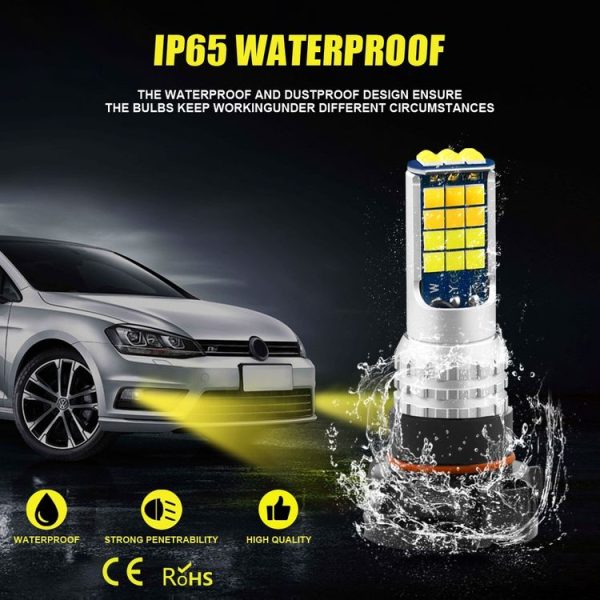 2 PCS V6 H16 DC9-36V 30W 3000LM IP65 Car LED Double Color Fog Light with 30LEDs SMD-2525 Lamp - Image 5