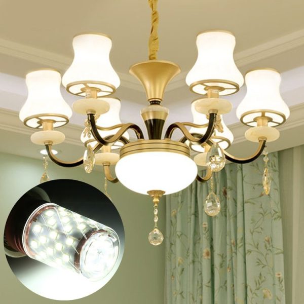 E14 12W 500LM 60LEDs Corn Light Bulb 185-240V SMD 2835, White Light 6000K - Image 5