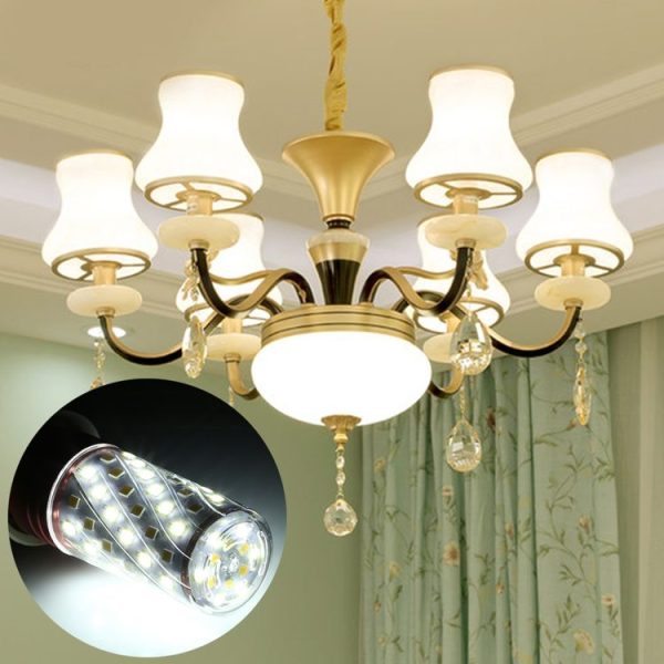 E14 16W 700LM 84LEDs Three-Color Dimming Corn Light Bulb SMD 2835 - Image 7