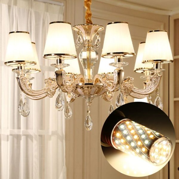 E14 16W 700LM 84LEDs Three-Color Dimming Corn Light Bulb SMD 2835 - Image 8