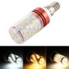 E14 12W 500LM 60LEDs Three-Color Dimming Corn Light Bulb SMD 2835