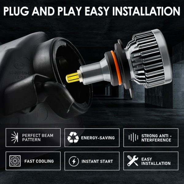 V9 9012 2 PCS DC10-32V / 6000K / 3000LM / 30W IP65 Waterproof Car LED Headlight - Image 6