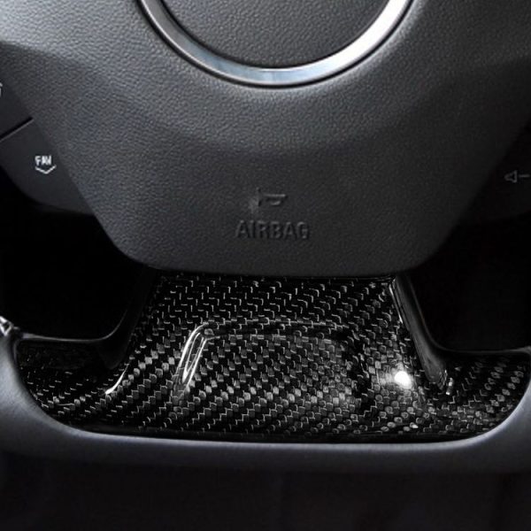 Car Carbon Fiber Steering Wheel Decorative Sticker for Chevrolet Camaro 2016-2020, Style: without Hole - Image 5