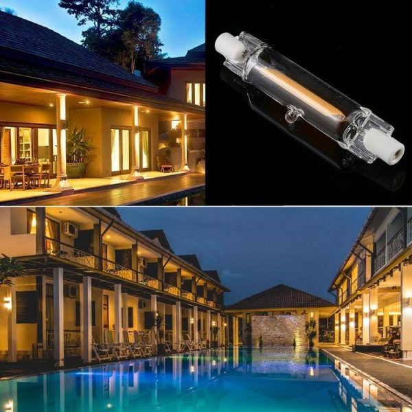 R7S 3W 350LM 78mm COB LED Bulb Glass Tube Replacement Halogen Lamp Spot Light, Warm Light - Image 4