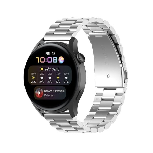 Huawei Watch 3 / 3 Pro 22mm Three-beads Steel Watch Band (Silver) - Image 3