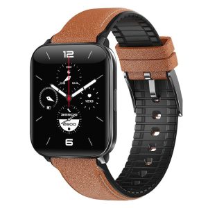 HAMTOD GT5 1.69 inch IPS Color Screen IP68 Waterproof Smart Watch, Support Sleep Monitoring / Blood Pressure Monitoring / Blood Oxygen Monitoring (Light Brown)