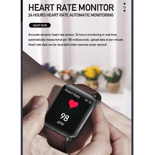 HAMTOD GT5 1.69 inch IPS Color Screen IP68 Waterproof Smart Watch, Support Sleep Monitoring / Blood Pressure Monitoring / Blood Oxygen Monitoring (Light Brown) - Image 6