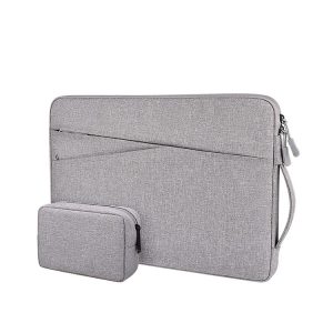ND01DS Polyester Notebook Laptop Liner Bag with Small Bag, Size: 13.3 inch (Hemp Grey)