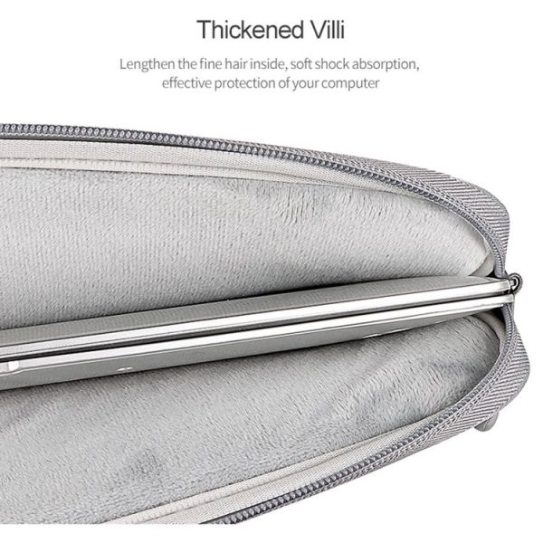ND01DS Polyester Notebook Laptop Liner Bag with Small Bag, Size: 13.3 inch (Hemp Grey) - Image 4