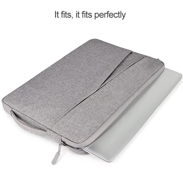 ND01DS Polyester Notebook Laptop Liner Bag with Small Bag, Size: 13.3 inch (Hemp Grey) - Image 5