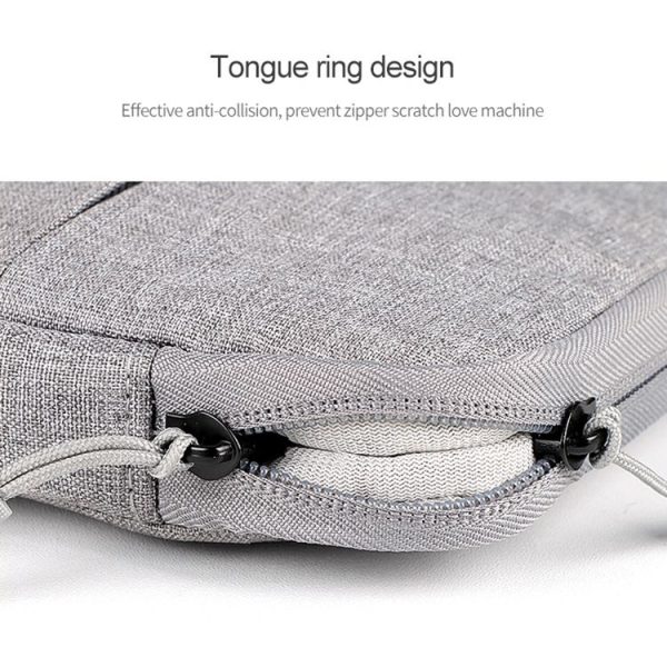 ND01DS Polyester Notebook Laptop Liner Bag with Small Bag, Size: 13.3 inch (Hemp Grey) - Image 7